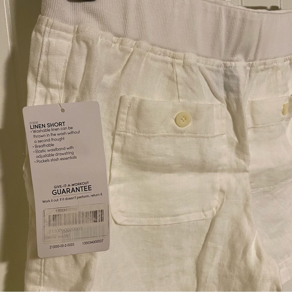 NWT 100% Linen Athleta Shorts size 4 - Picture 6 of 7